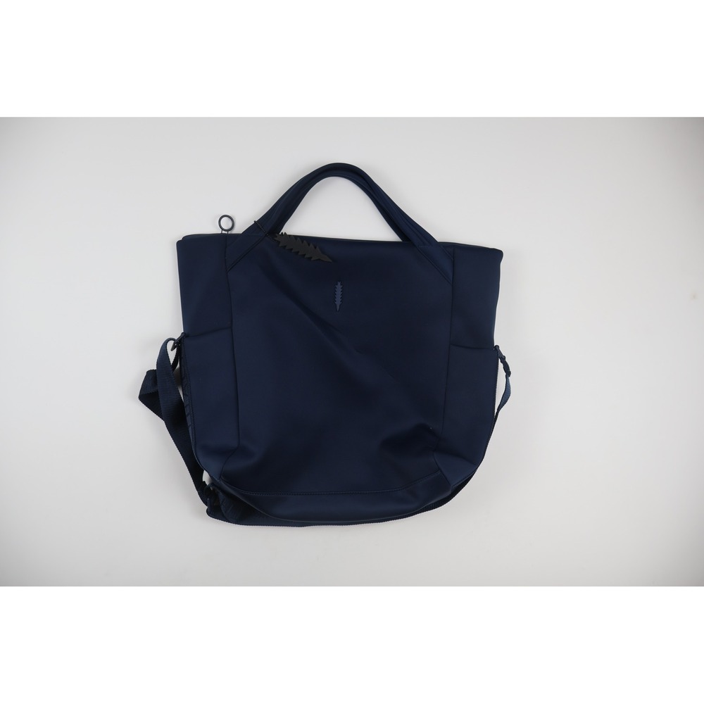 THACKER New York Neoprene Tote Bag Navy Blue Solid Large NWT